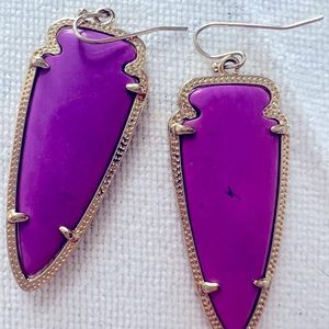 Kendra Scott neon violet Skylar earrings